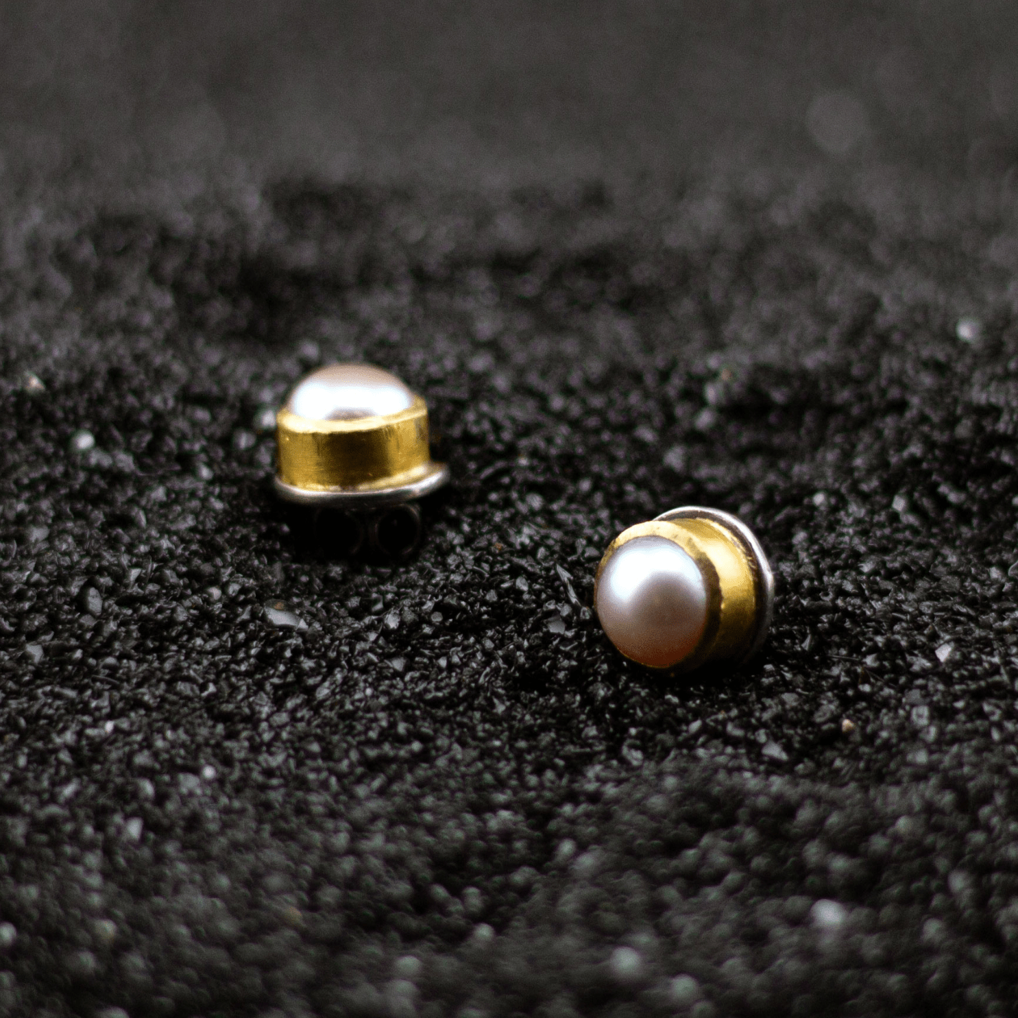 Little Softness - Pearl Studs - YFarmani Jewelry