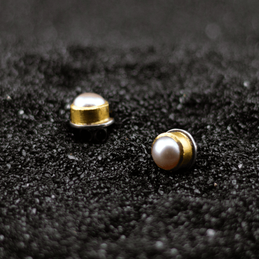 Little Softness - Pearl Studs - YFarmani Jewelry