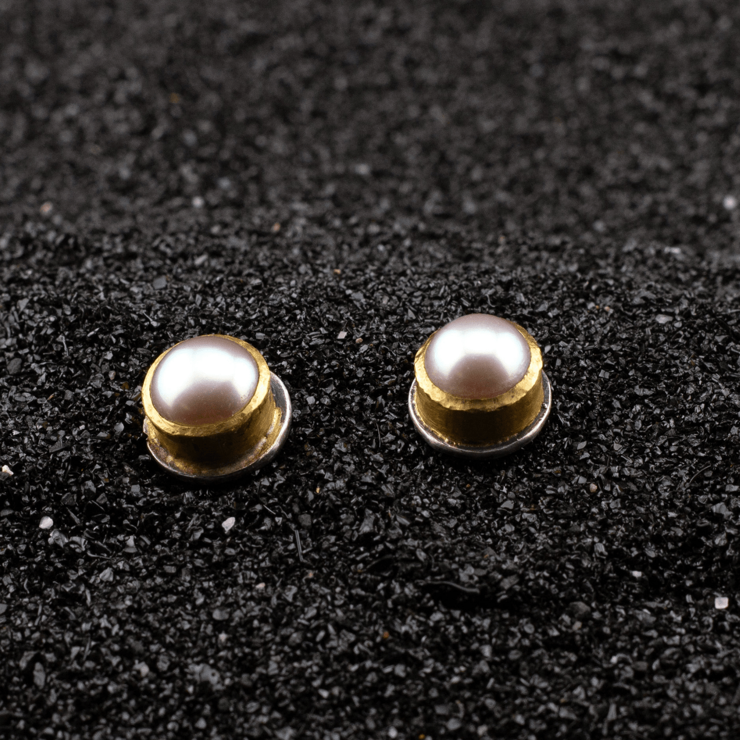 Little Softness - Pearl Studs - YFarmani Jewelry