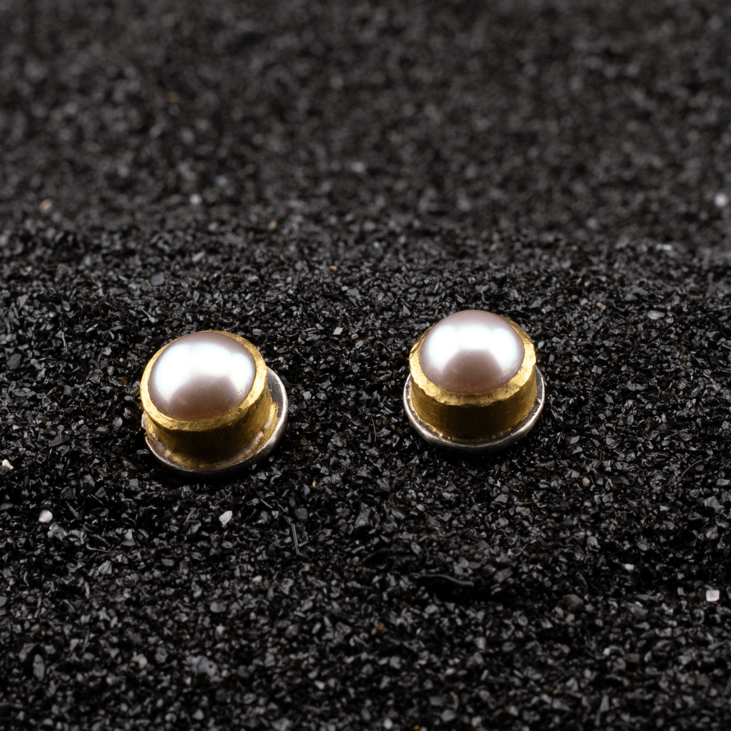 Little Softness - Pearl Studs - YFarmani Jewelry
