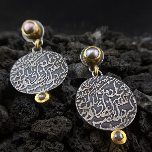 Mystic Unity - Diamonds and Pearls Earrings - YFarmani Jewelry