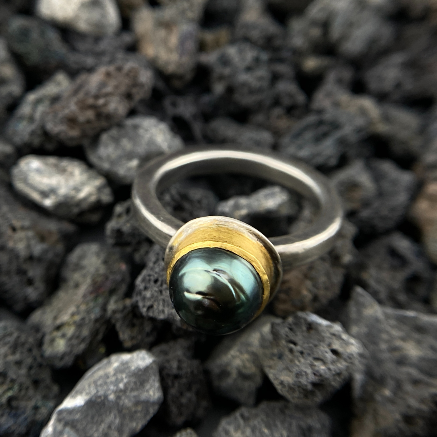 Intuitive insight Tahitian Pearl Ring