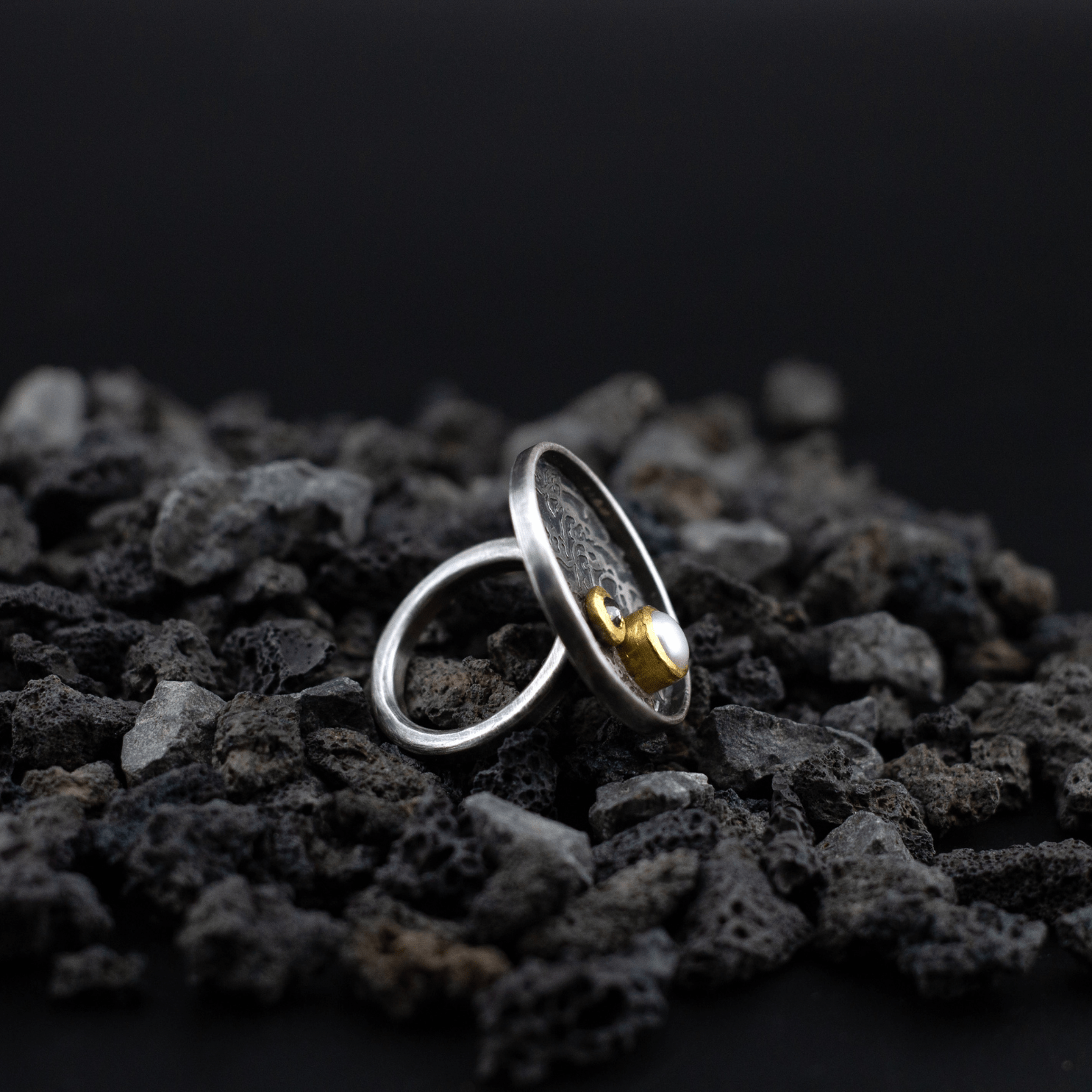 Mystic Majesty Diamond and Pearl Ring - YFarmani Jewelry