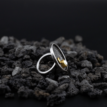 Mystic Majesty Diamond and Pearl Ring - YFarmani Jewelry