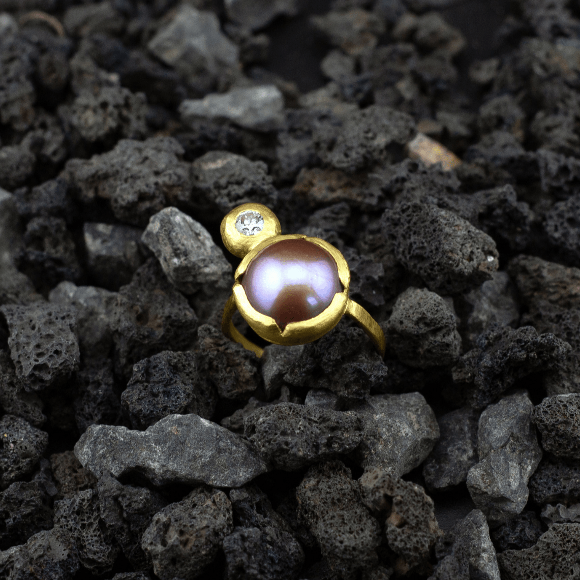 contemporary unique engagement ring