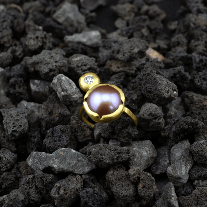 contemporary unique engagement ring