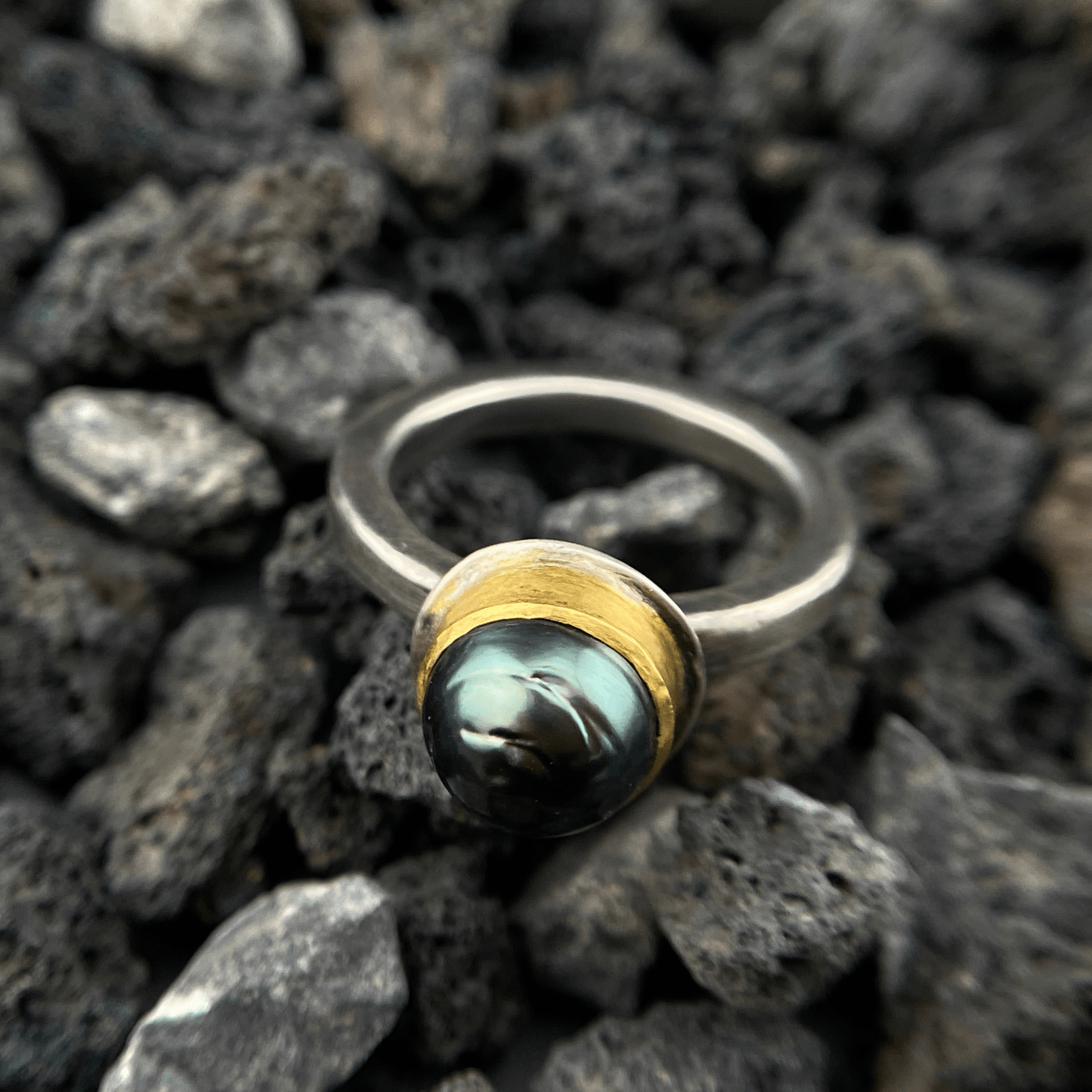 Intuitive Insight Tahitian Pearl Ring - YFarmani Jewelry