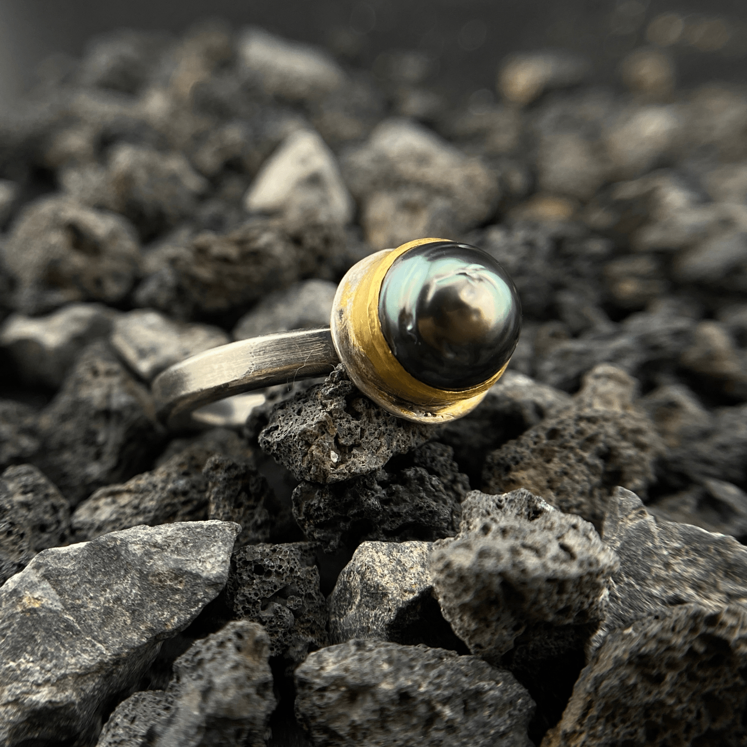 Intuitive Insight Tahitian Pearl Ring - YFarmani Jewelry