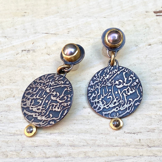 Mystic Unity - Diamonds and Pearls Earrings - YFarmani Jewelry