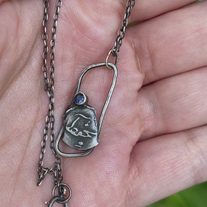 Come Home Etched Necklace